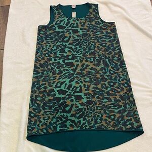 Chico's Teal and Black Animal Print Tank Top